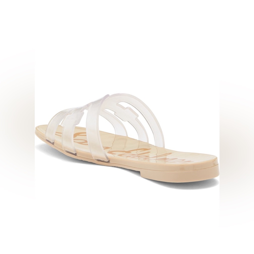 Sam Edelman Bay Jelly Slide Sandal Clear/Sand - Picture 3 of 7